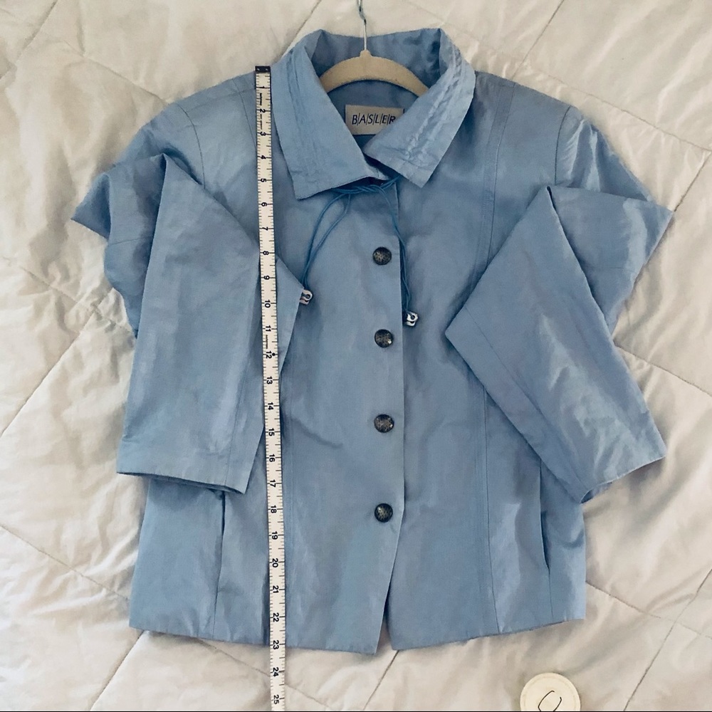 Basler Light Blue Linen Jacket - image 4